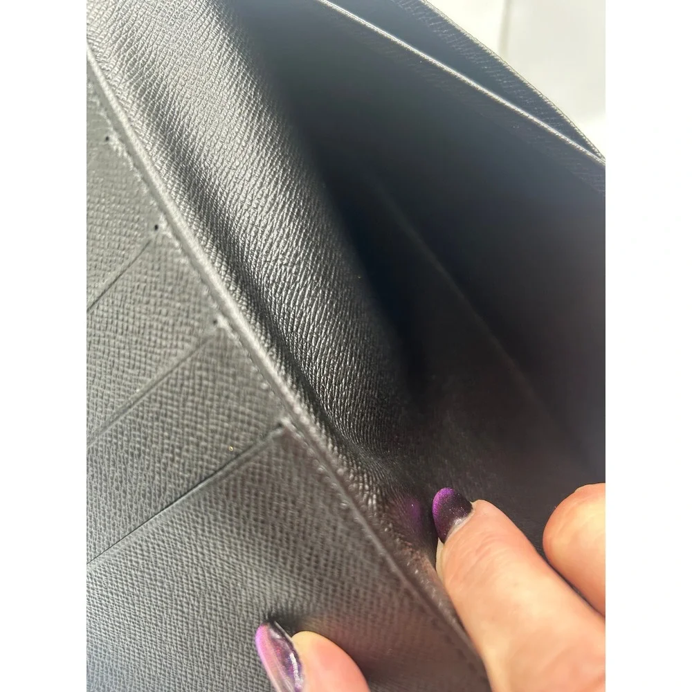 Louis Vuitton Taiga Leather Long Bifold  Wallet Black M60093#89‎ - Picture 9 of 10